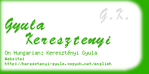 gyula keresztenyi business card